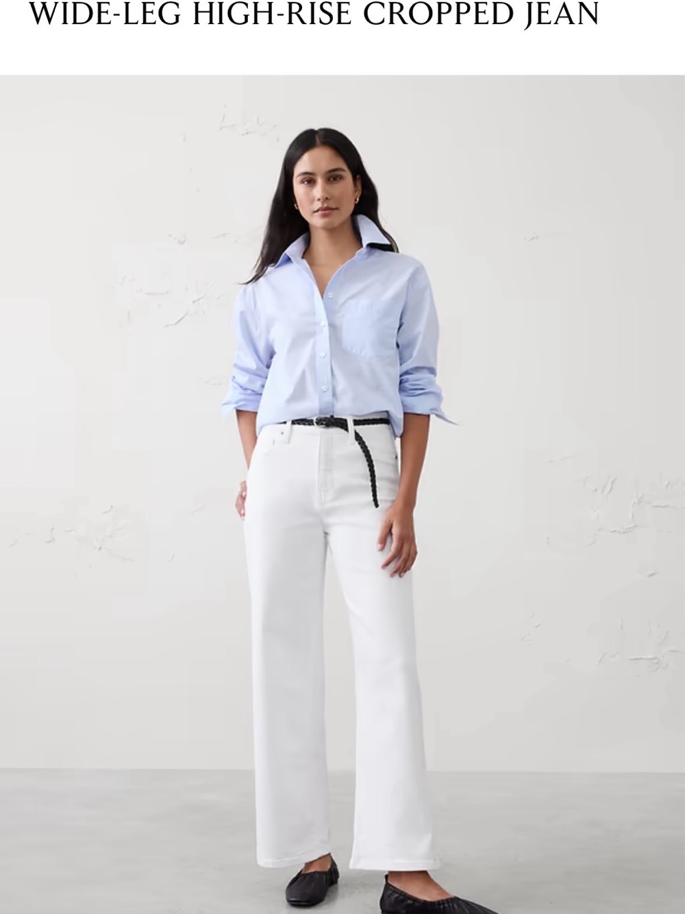 Banana Republic Wide-Leg High-Rise Cropped Jeans